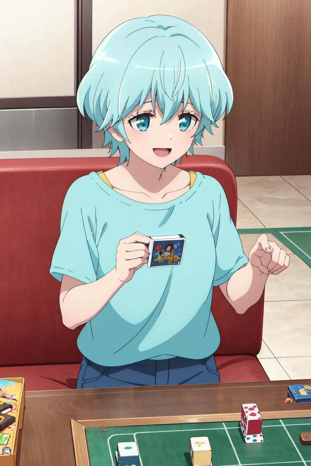 takekasamiki,  1girl,  playing_games on Tensor.Art