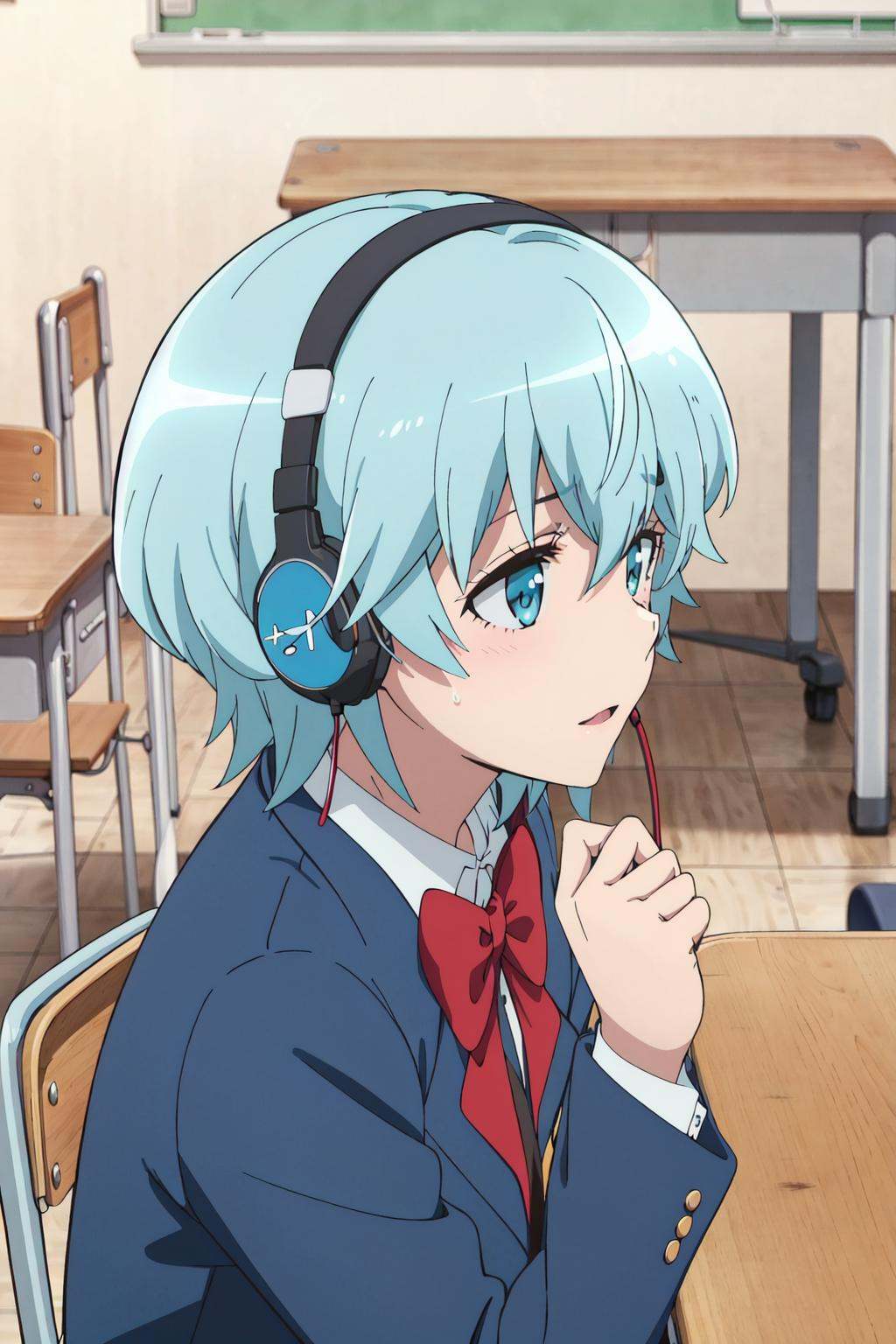 takekasamiki,  1girl,  classroom on Tensor.Art