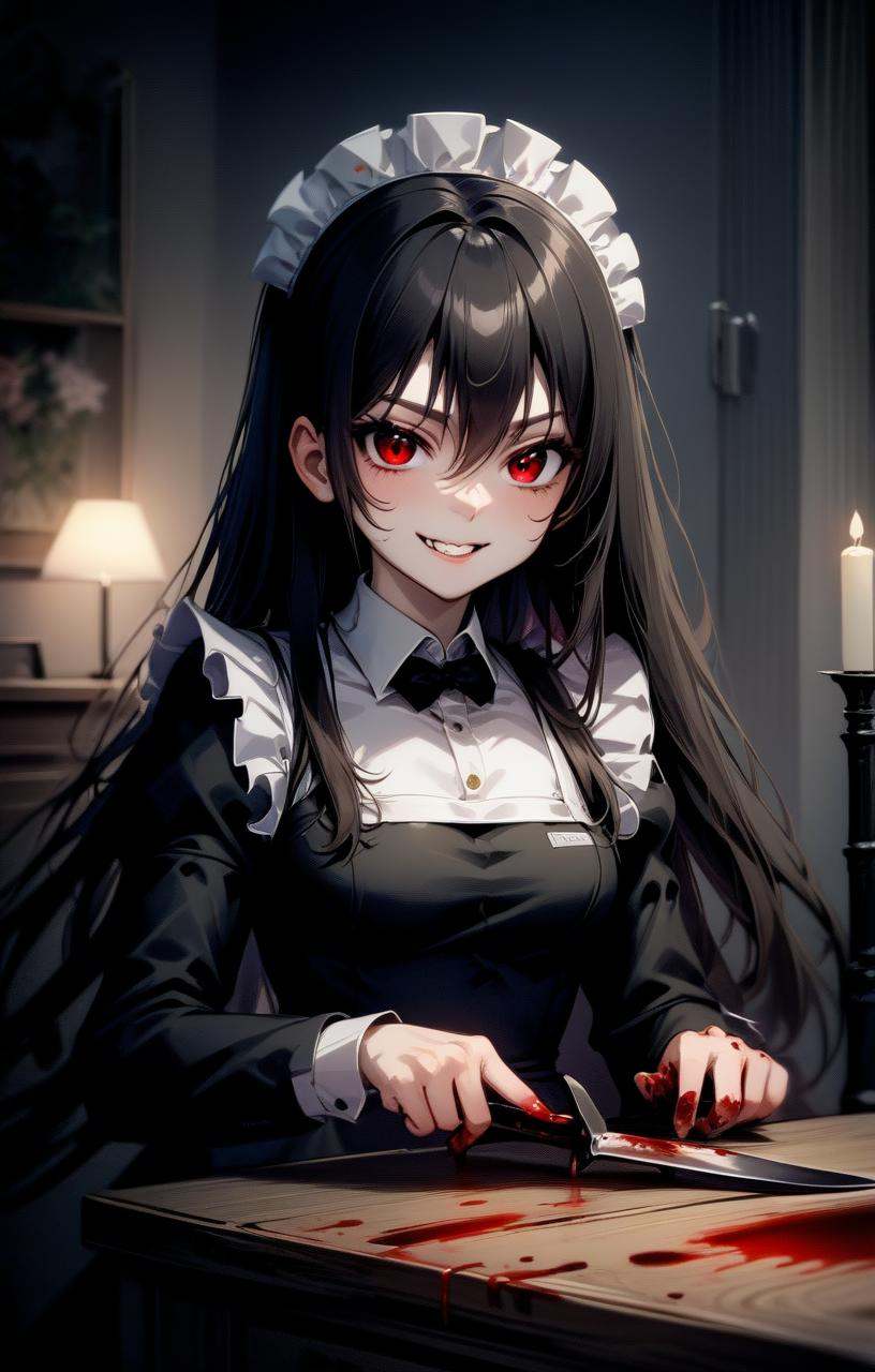 1girl,  long hair,  red eyes on Tensor.Art