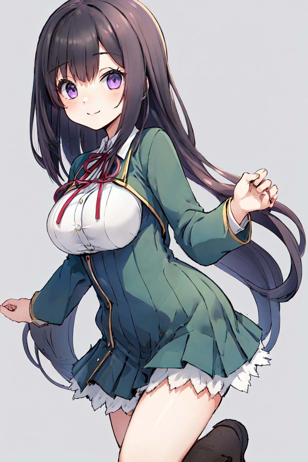 1girl,  koichoco school uniform,  green jacket on Tensor.Art