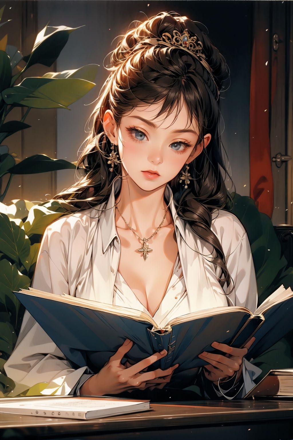  absurdres,incredibly absurdres,reality,realistic,,(solo:1.2), ,,1girl,,full_shot,Dushu,book