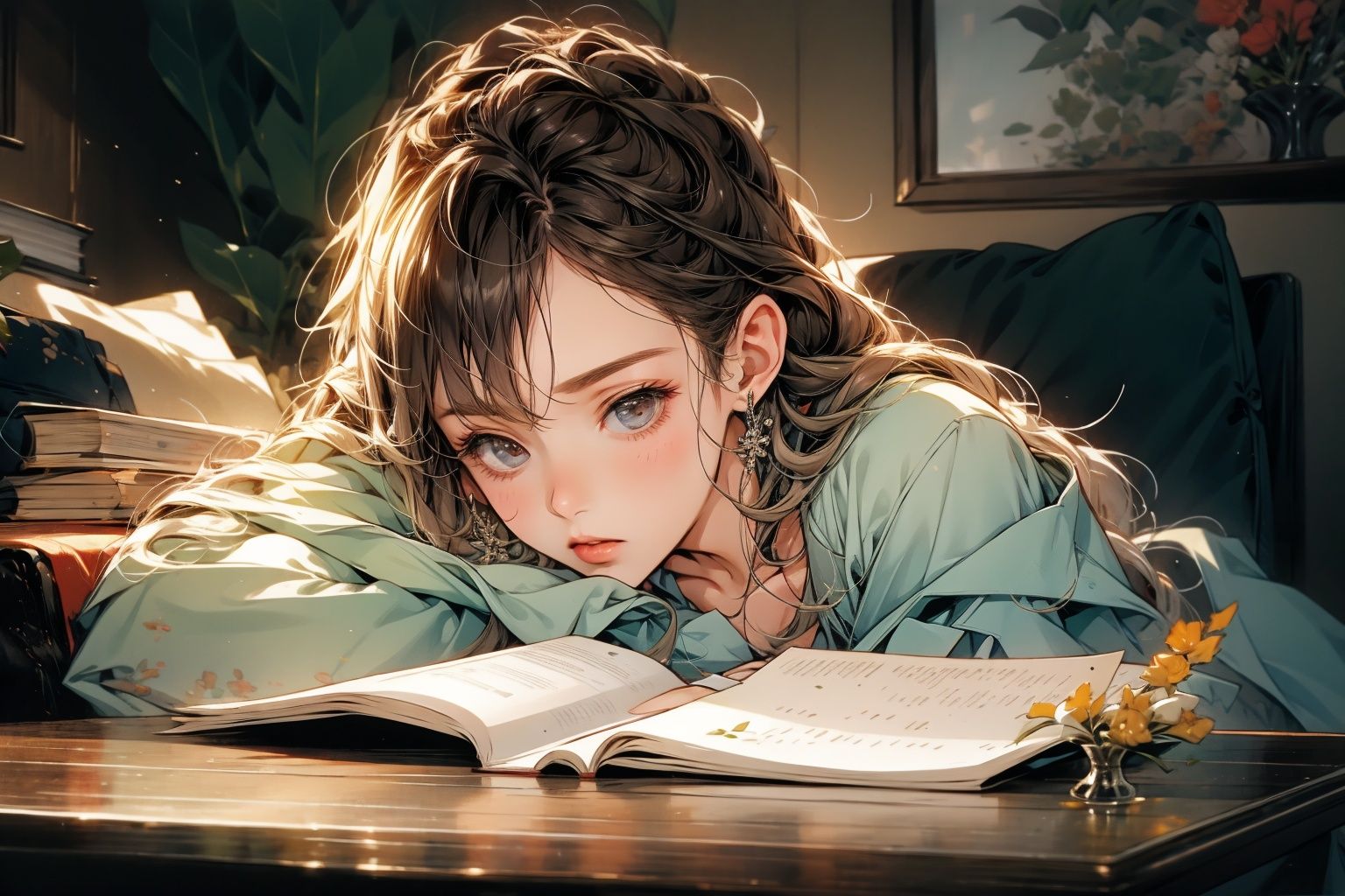  absurdres,incredibly absurdres,reality,realistic,,(solo:1.2), ,,1girl,,full_shot,Dushu,book