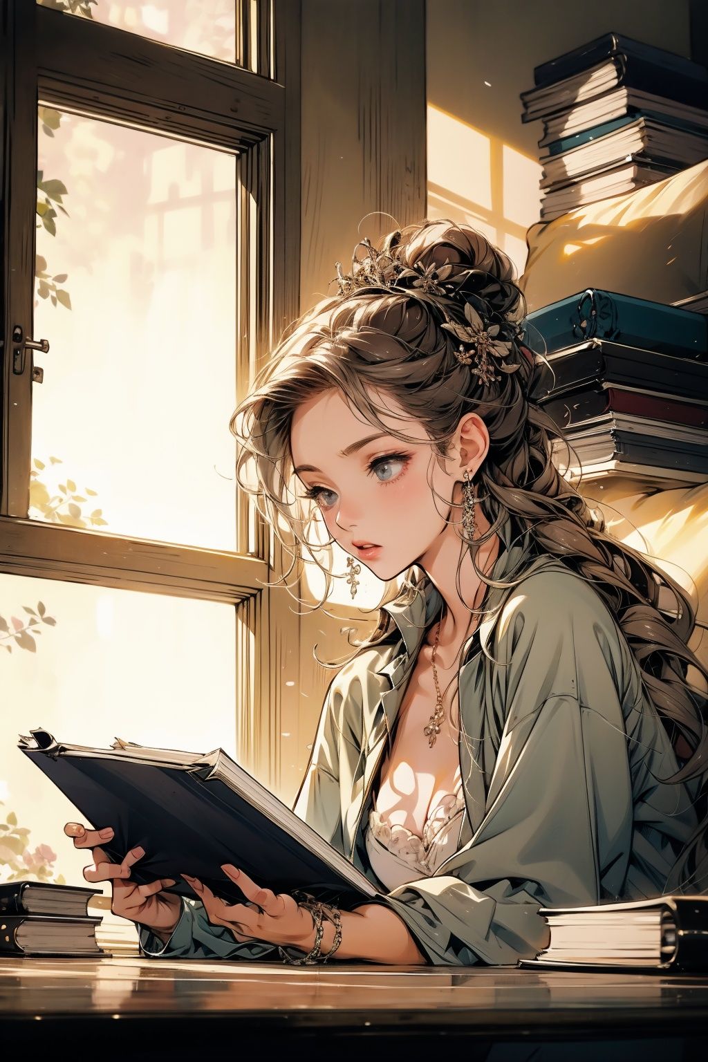  absurdres,incredibly absurdres,reality,realistic,,(solo:1.2), ,,1girl,,full_shot,Dushu,book