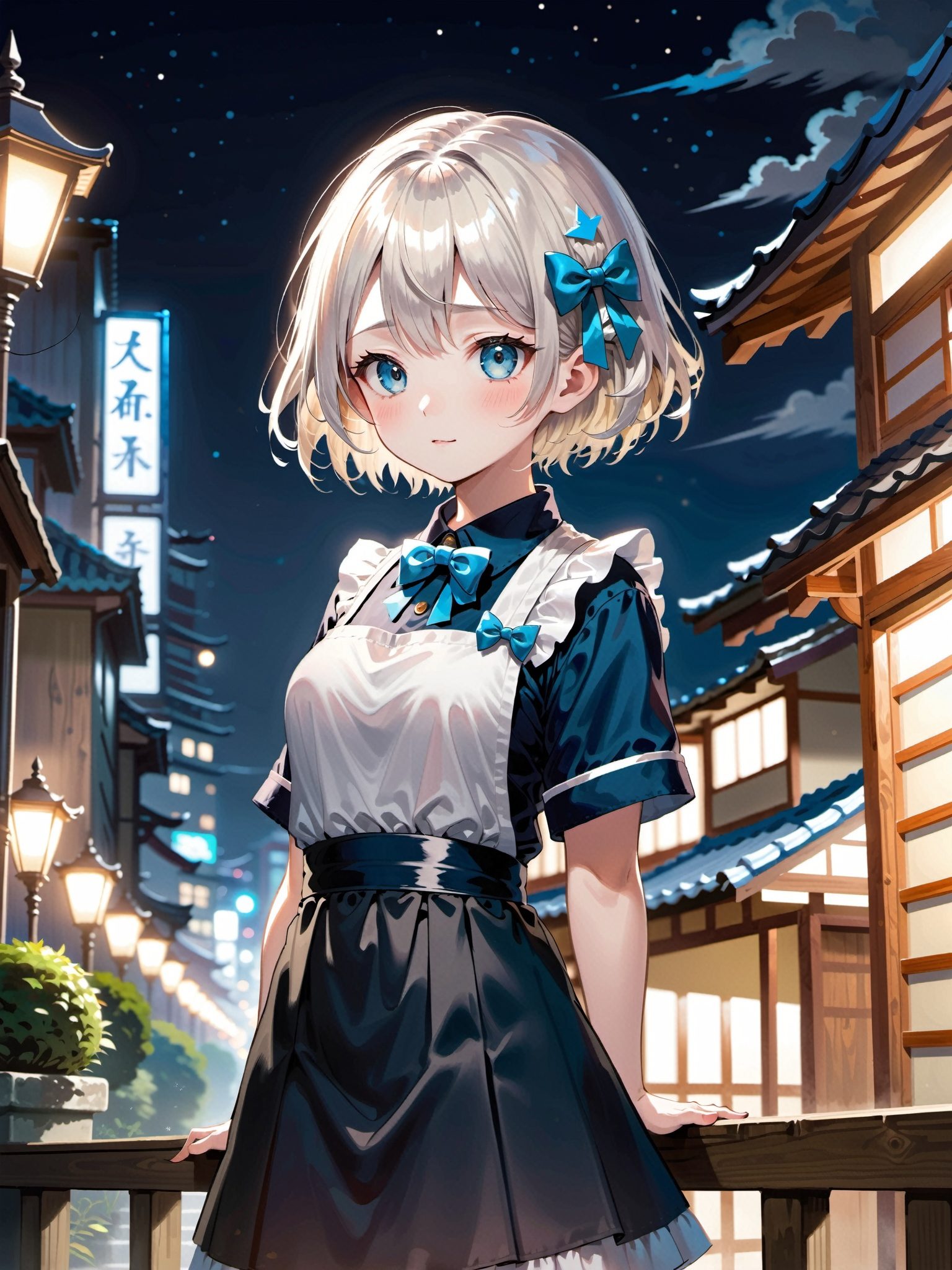 1girl,  platinum hair,  short hair on Tensor.Art