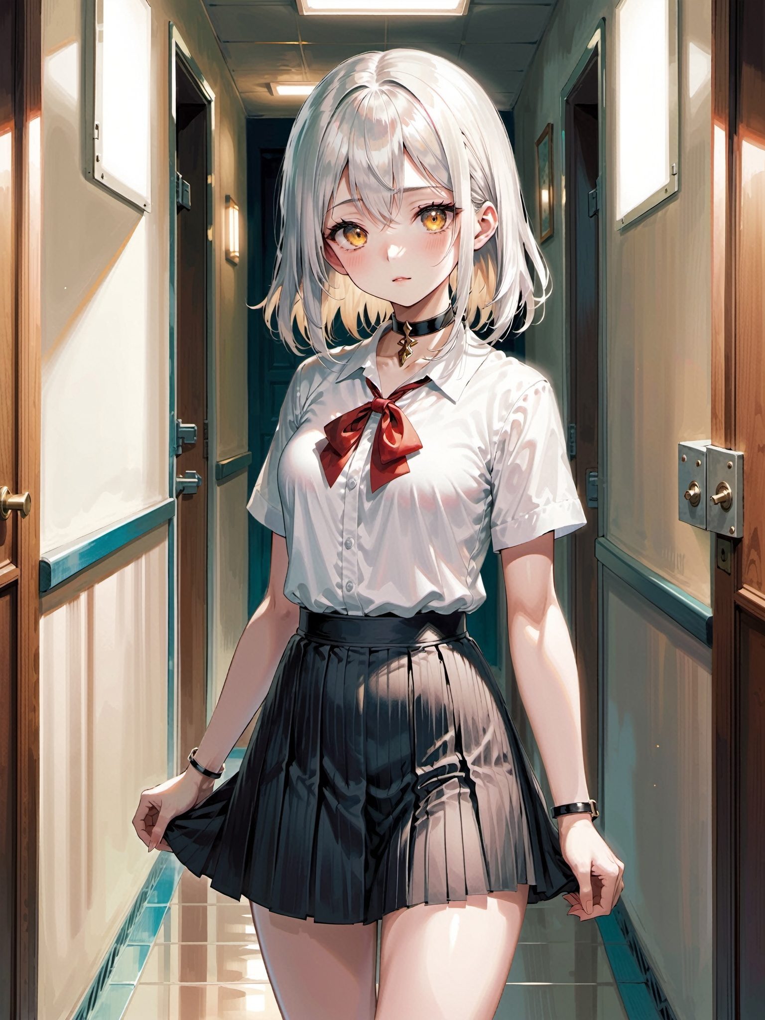 1girl,  platinum hair,  long hair on Tensor.Art