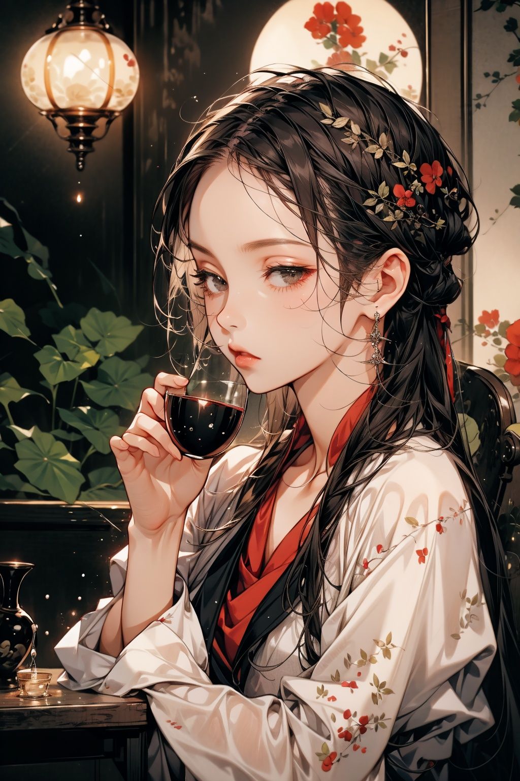  absurdres,incredibly absurdres,reality,realistic,,(solo:1.2), ,,1girl,,full_shot,Zhuojiu,Liquid,cup,Baijiu