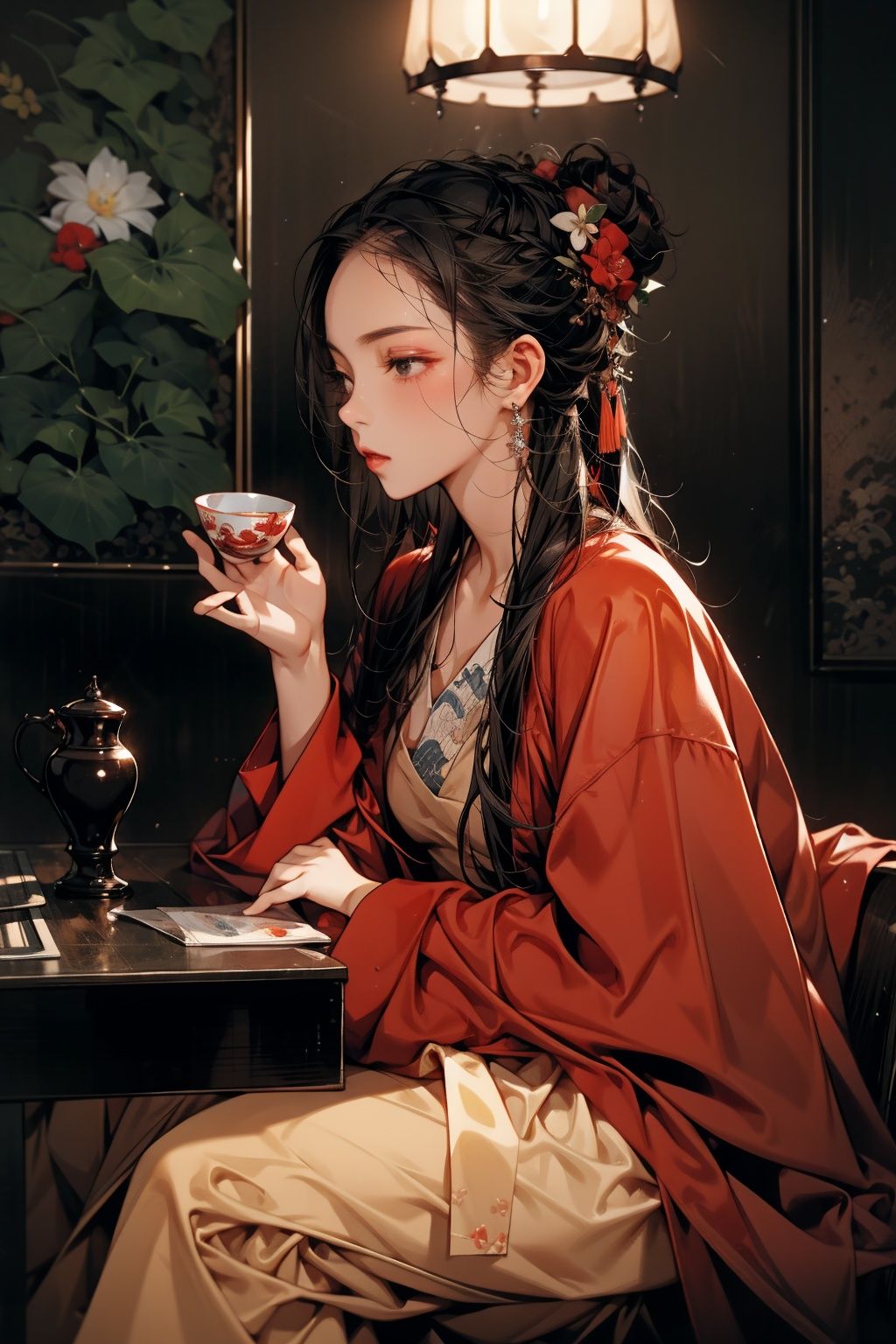  absurdres,incredibly absurdres,reality,realistic,,(solo:1.2), ,,1girl,,full_shot,Zhuojiu,Liquid,cup,Baijiu