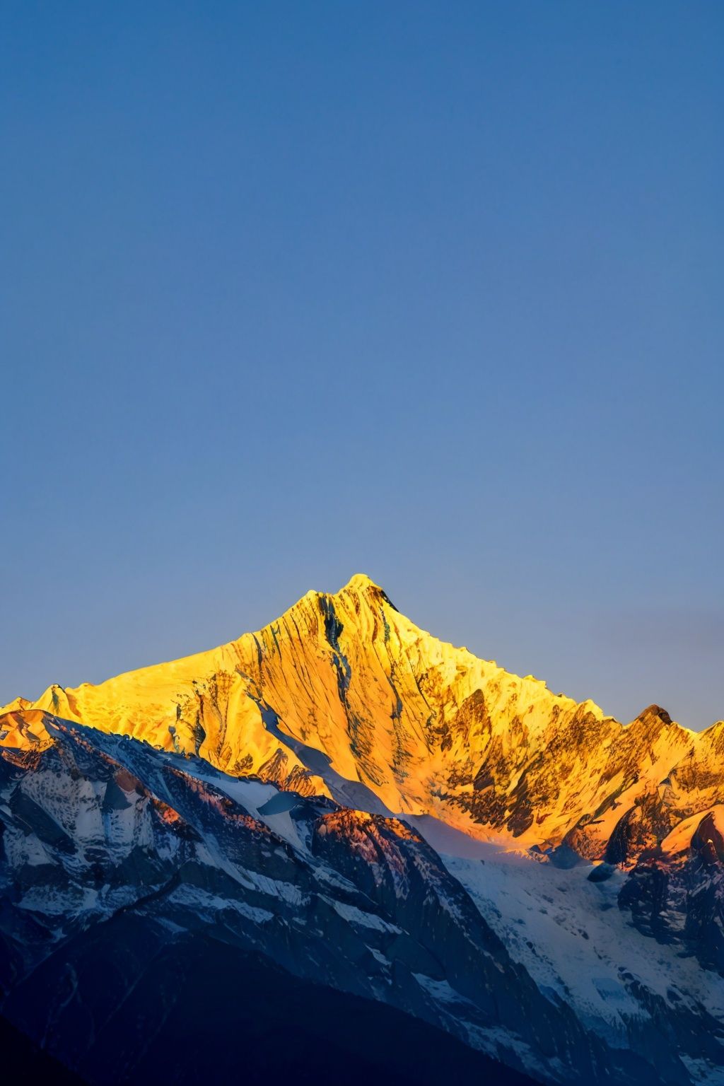 Mountain, nature, no one, outdoors, scenery, sky, sunset, sunshine, golden mountain, high-definition, 32k