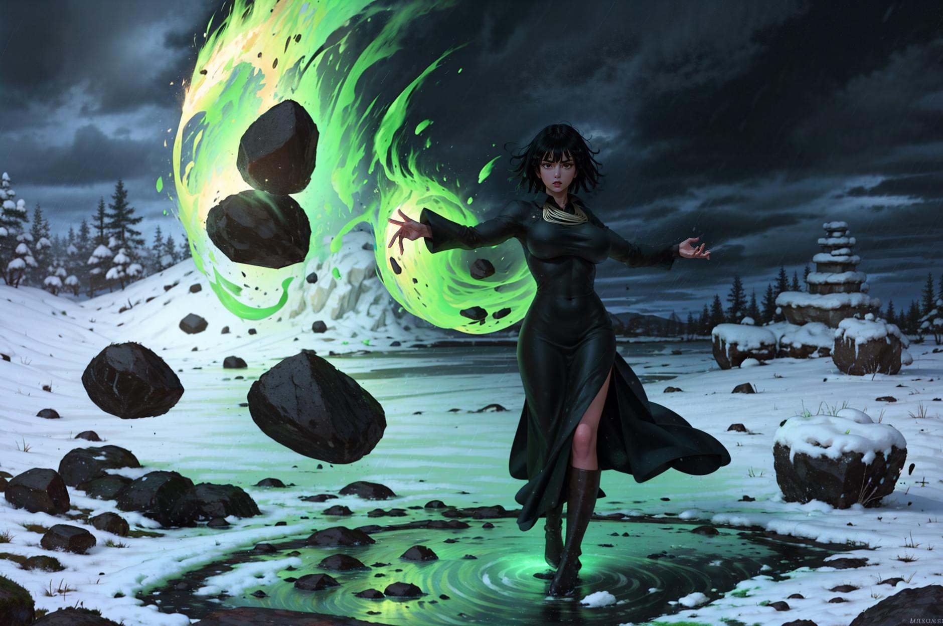 telekinesis,  1girl,  solo on Tensor.Art