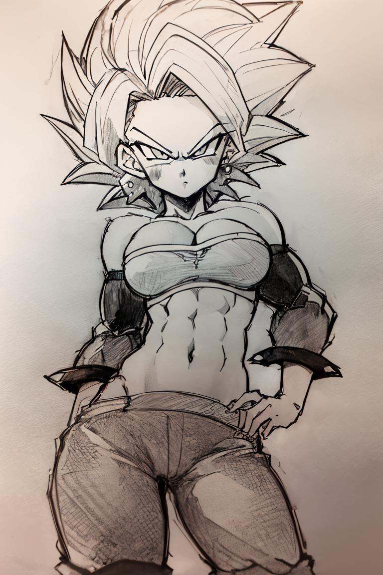 (Pencil_Sketch,  messy lines,  greyscale on Tensor.Art