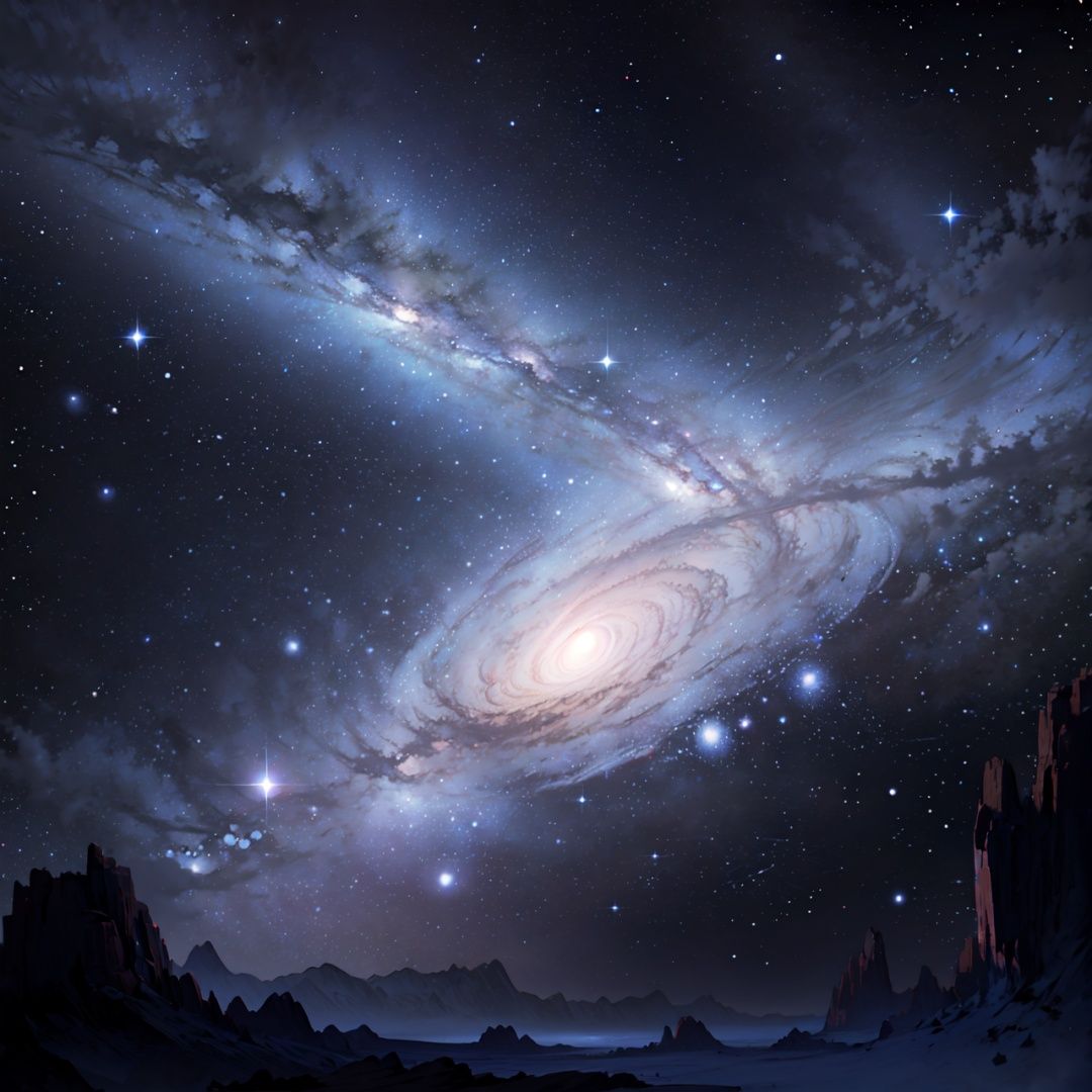 background, star (sky), no humans, sky, starry sky, scenery, space, night, night sky, milky way, galaxy, outdoors, sun