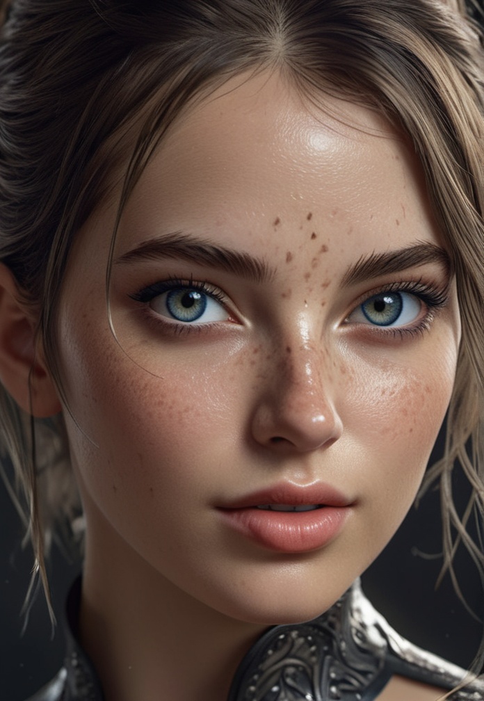 beautiful Lady RAW upper body photo,  beautiful detailed face,  (((freckles))) on Tensor.Art