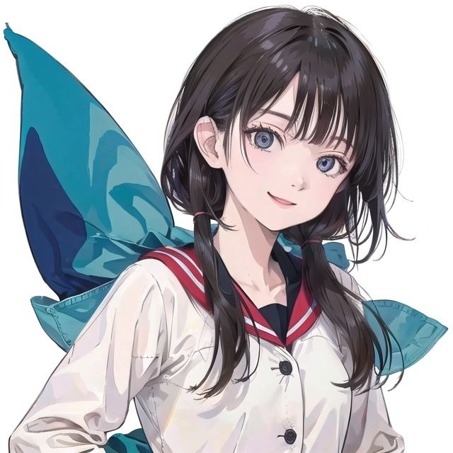  1girl,moyou,bangs hairstyle,face,white background,smile, Oouguancong, BJ_Sacred_beast, shidudou, BJ_Gundam,1girl