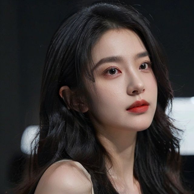 solo, highly detailed, cinematic highlight hair, (best quality), ((masterpiece)),1girl, black hair, long hair, black eyes, realistic,simple_background,1girl