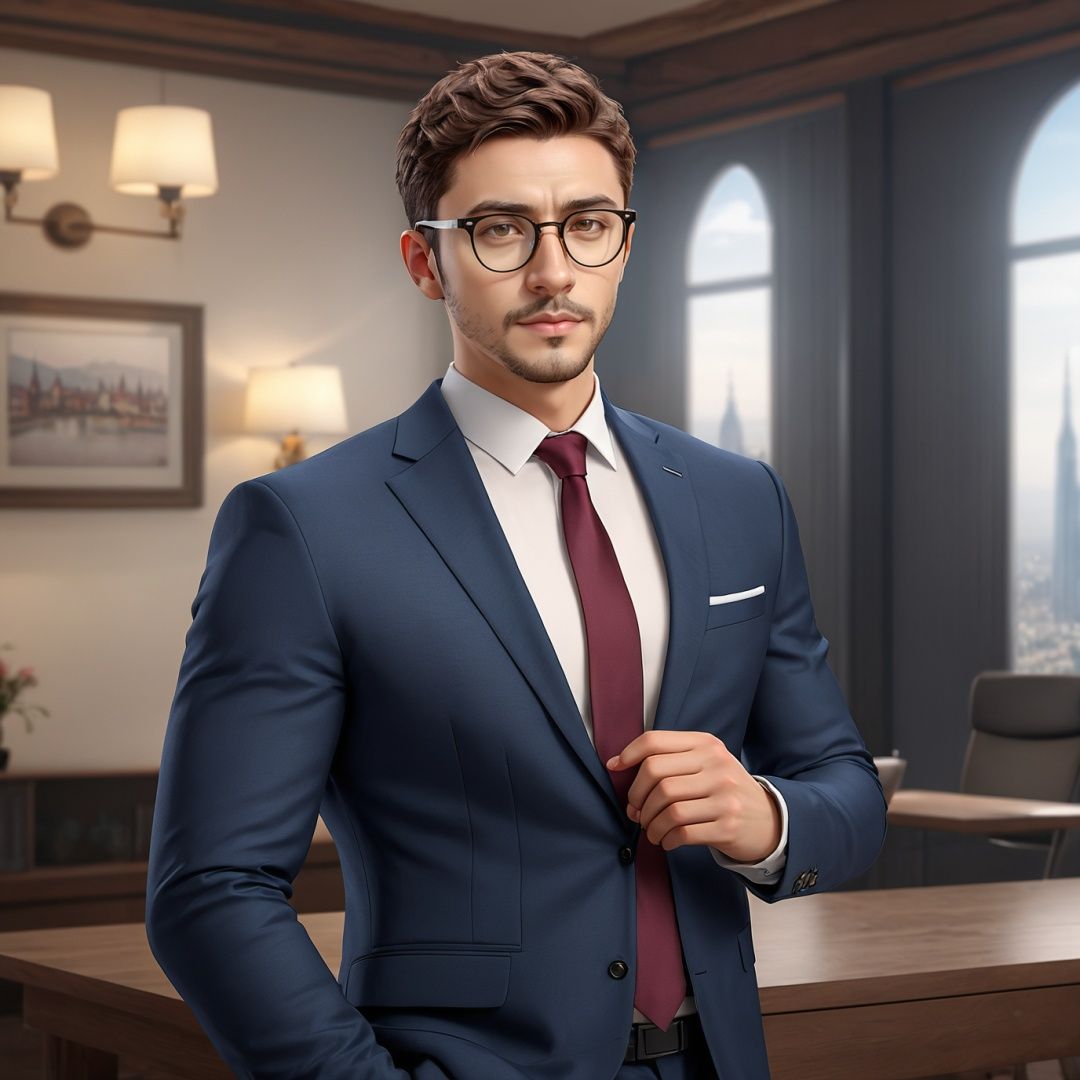 masterpiece,1man,handsome,short hair,glasses,Business suit,Photo texture. high detail,Hybrid,Mixed Eastern European race,high quality,best quality,8k,<lora:Technique_V1-000003:0.5>,