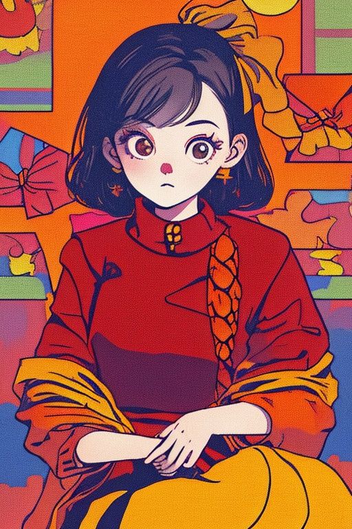 masterpiece,best quality,1girl,<lora:laohaibao-000009:0.8>,8K,HDR, (stylized by Jeff Koons:1.0) , sculpture art, stylized, Weary Asian (Sister:1.1) , in awe, dressed in Boring Pagne and Sweater and pencil skirt, Yoga pose, Techno Bowtie, at Midday, 35mm