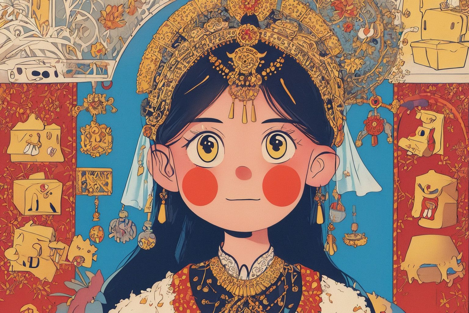 masterpiece,best quality,1girl,<lora:laohaibao-000009:0.8>,8K,HDR, by Jack Davis, cartoon art, "Through the misty veil of morning, a new day dawns, casting its golden light upon the world.", Fluxus Art, Indirect light, Depth of field 270mm, wallpaper, Highres