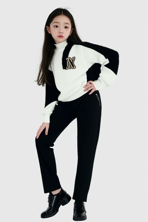nvhai,solo,realistic,(standing:1.1),black shoes,black trousers,(the whole body:1.2),(child:1.2),looking_at_viewer,long_hair,simple_background,white_background,masterpiece,best quality,unity 8k wallpaper,ultra detailed,absurdres,incredibly absurdres,wallpaper,ten year old girl,(RAW photo, 4k, realistic, exquisitely detailed skin),masterpiece,best quality,unity 8k wallpaper,ultra detailed,cinematic look,natural skin texture,extremely realistic skin texture,finely detailed face,(film grain:1.2),cinematic angle,Fujifilm XT3,(highlydetailed),(night scene),(street corner),(1girl),(detailed lighting),(contrast),(mysterious atmosphere),vivid illumination,masterful technique,harmonious composition,immersive atmosphere,stunning visuals,