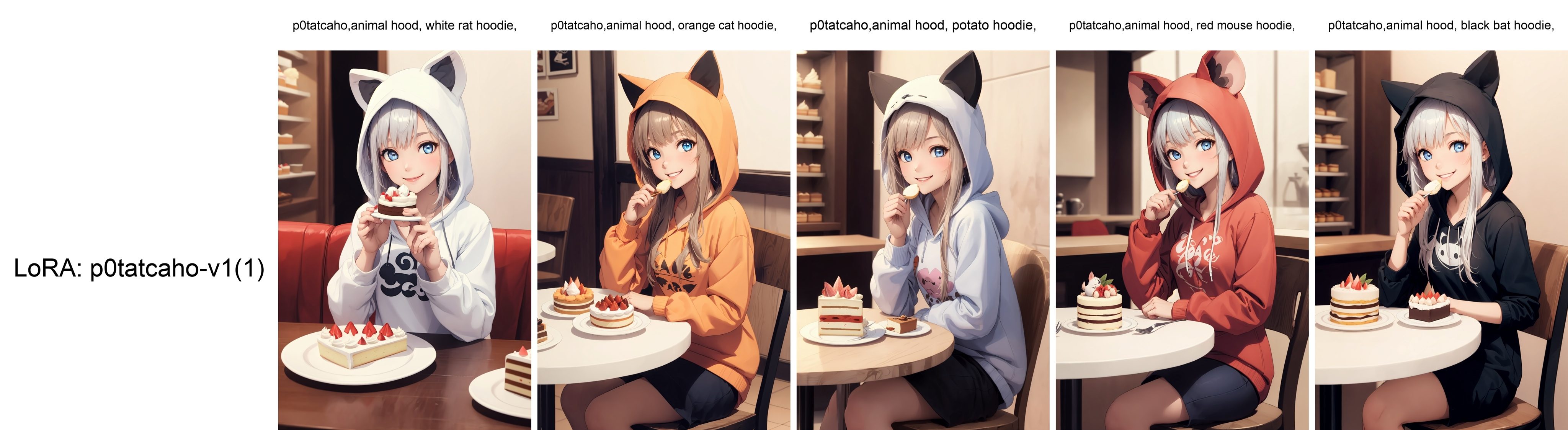 1girl,  p0tatcaho,  animal hood on Tensor.Art