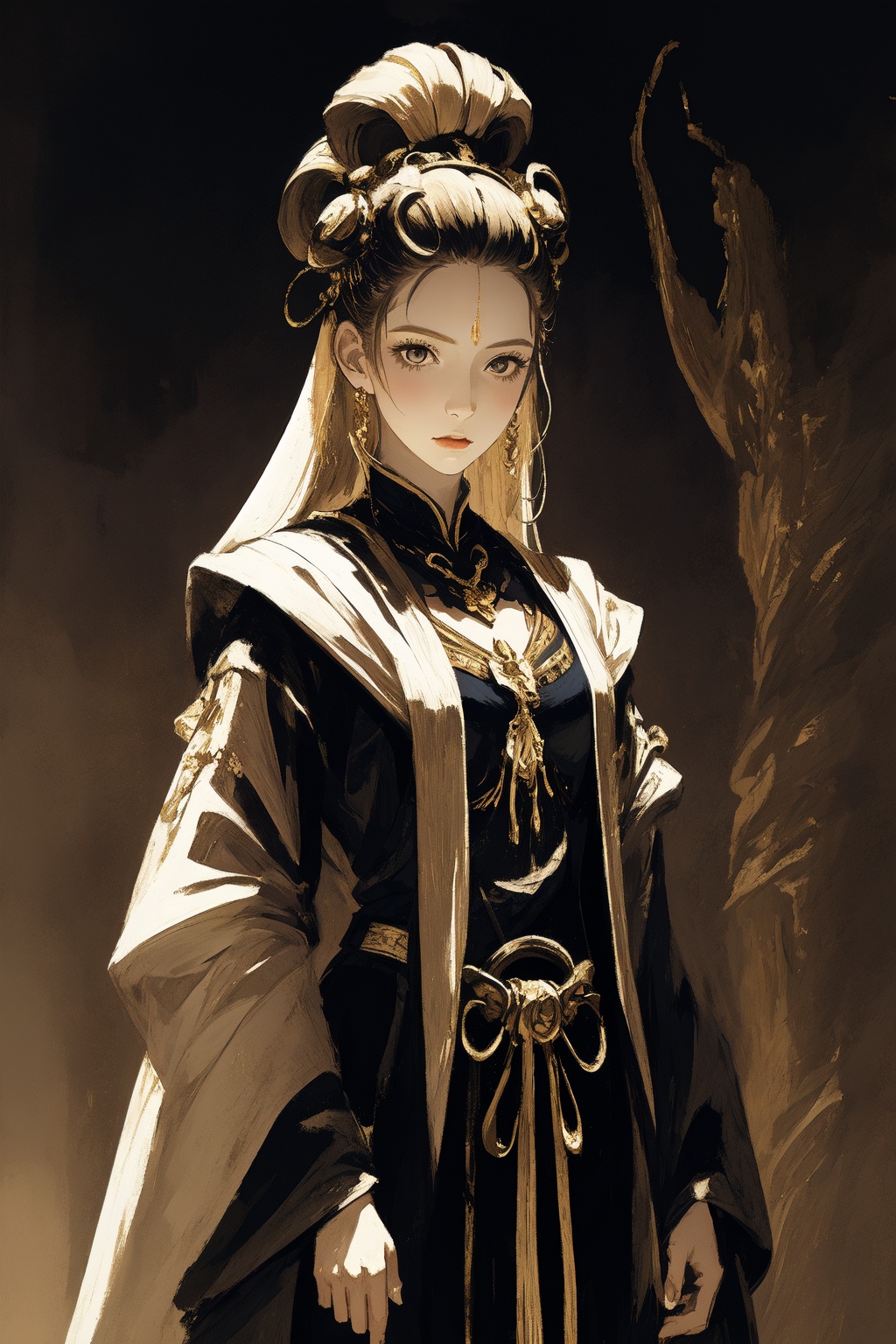  1girl,masterpiece,best quality,long robe,fantasy,