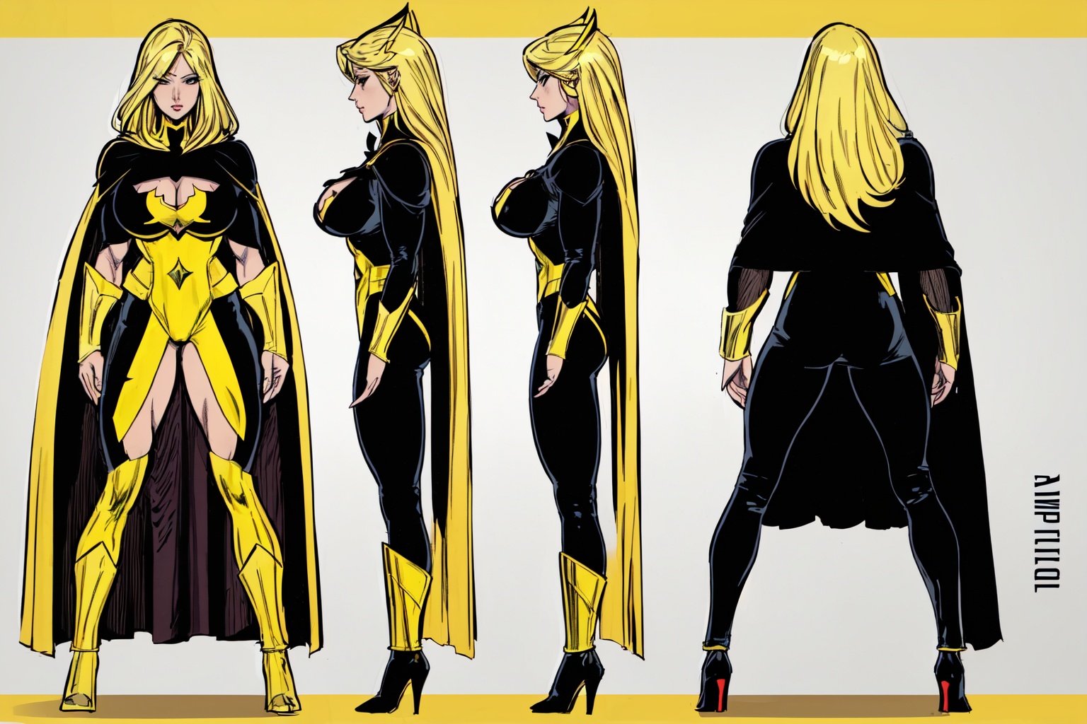 woman,  superheroine,  blonde long hair on Tensor.Art