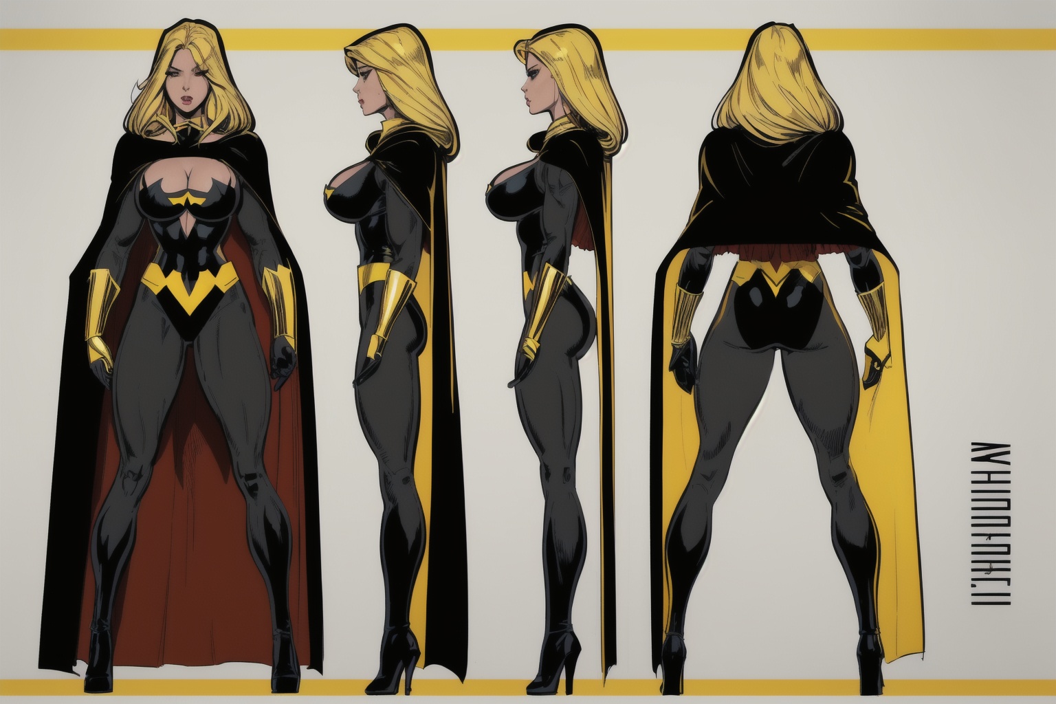 woman,  superheroine,  blonde long hair on Tensor.Art