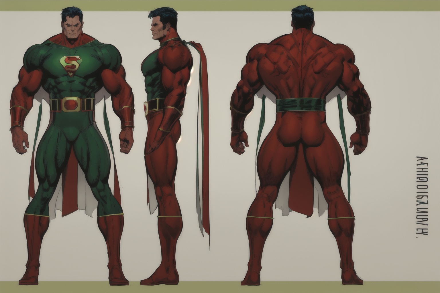 Man,  very muscular,  superhero on Tensor.Art