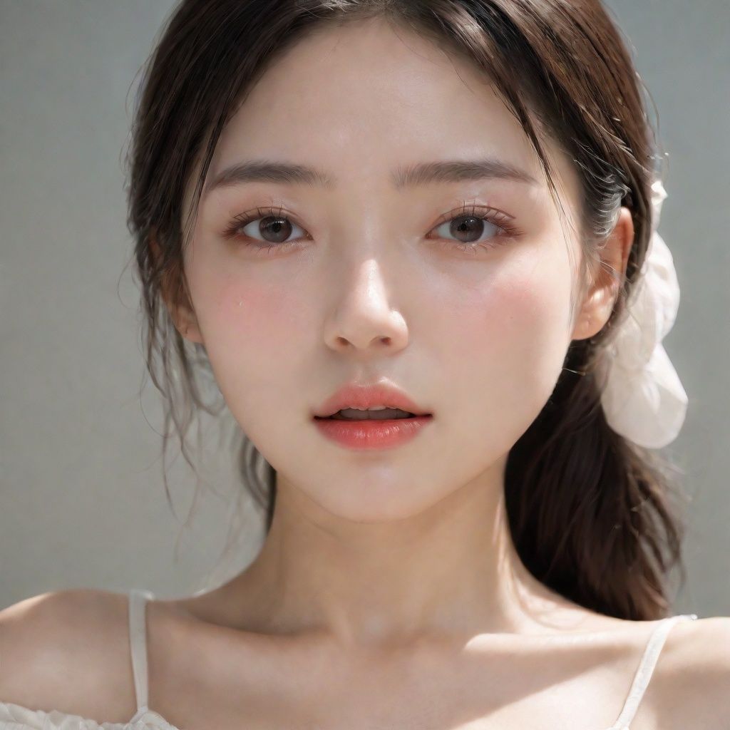 Best quality, masterpiece, ultra high resolution, (fidelity: 1.4), ray tracing, movie lighting,A girl with ultra realistic and delicate skin, creamy white skin, ultra-fine skin, beautiful and delicate face, crying loudly