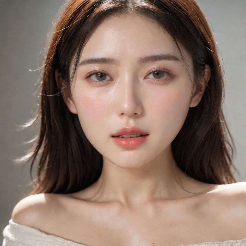 Best quality, masterpiece, ultra high resolution, (fidelity: 1.4), ray tracing, movie lighting,A girl with ultra realistic and delicate skin, creamy white skin, ultra-fine skin, beautiful and delicate face, tears flowing