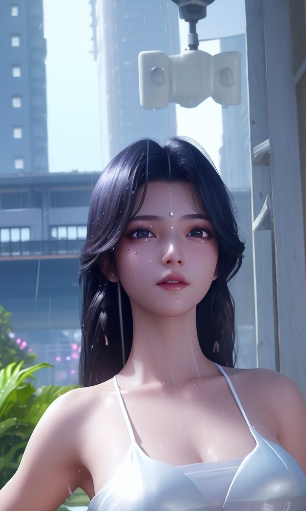 (,1girl, ,best quality, )<lora:330-DA-神印王座-月夜-泳装:0.6>,, ,masterpiece, ((upper body, )),, realistic,science fiction,mole, ultra realistic 8k cg, ,tamari \(flawless\),     ,building, bare_shoulders, eyelashes,magic,hydrokinesis,sweat, wet, rain, ,       (()), (),