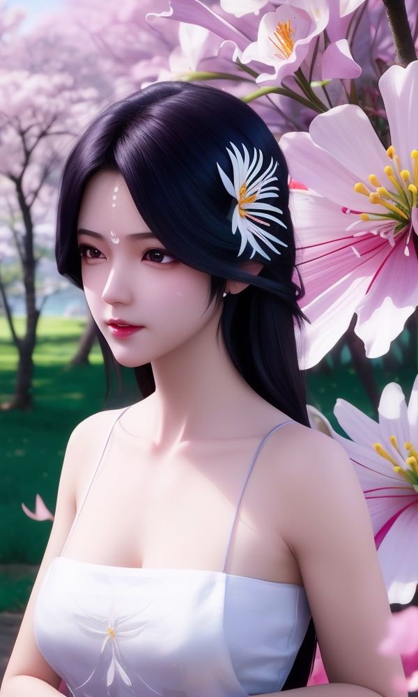 (,1girl, ,best quality, )<lora:330-DA-神印王座-月夜-泳装:0.7>,, ,masterpiece, ((upper body, )),, realistic,science fiction,mole, ultra realistic 8k cg, ,tamari \(flawless\),     ,spider lily, lily \(flower\),cherry blossoms,plum blossoms, strawberry blossoms      (()), (),