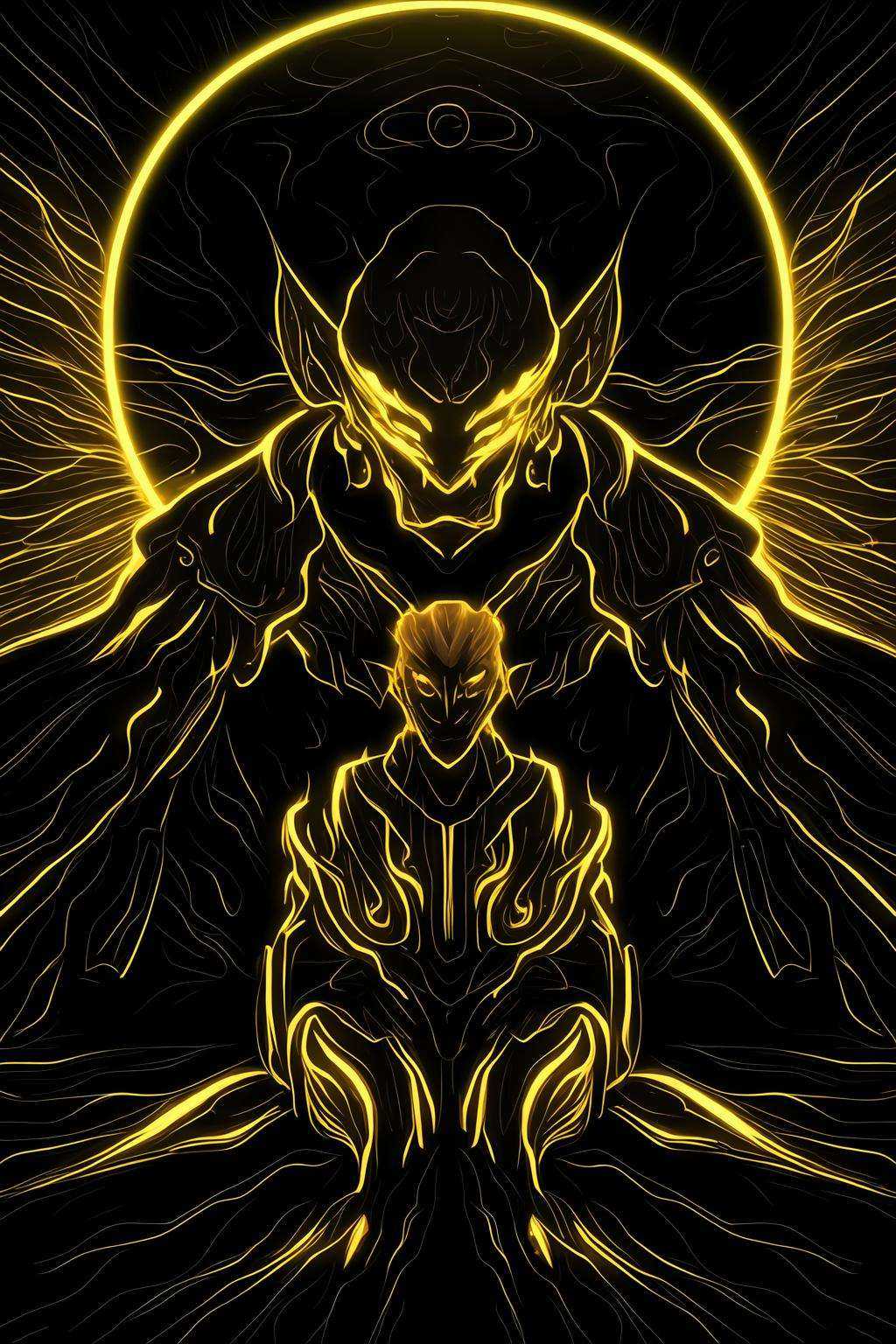 a projection of immortal,halo,<lora:eastern_mythology_v1_512_preview:0.5>,