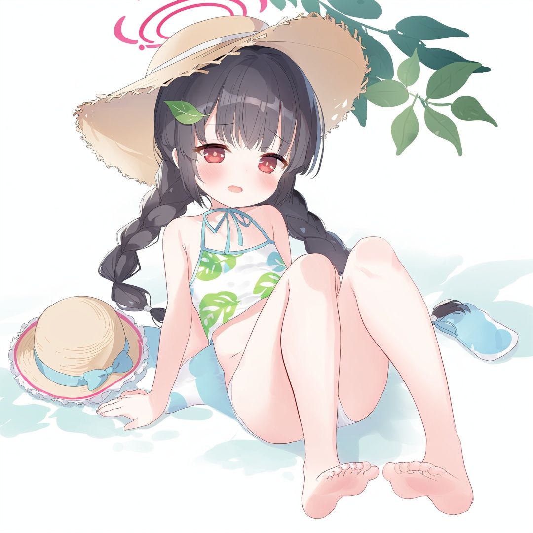 1girl,  red eyes,  hat on Tensor.Art