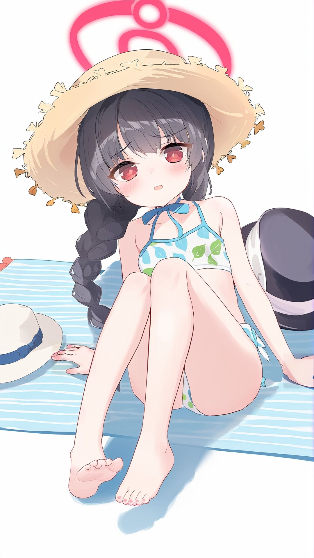1girl,  red eyes,  hat on Tensor.Art