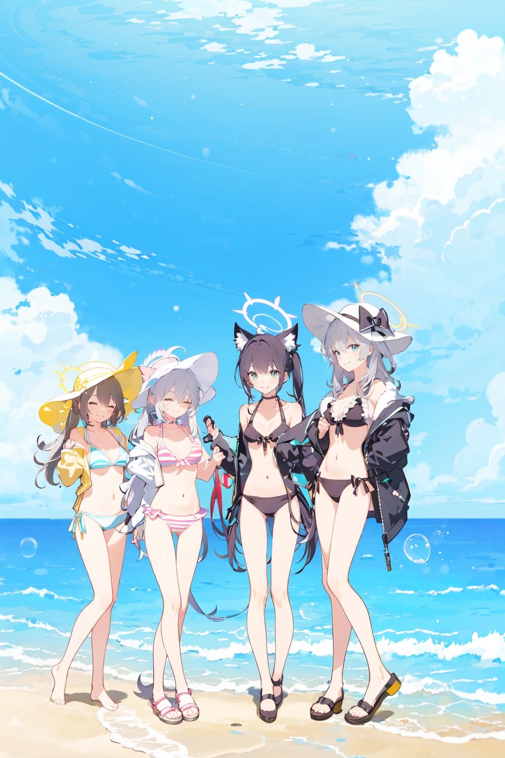 -hoshino (blue archive),  nonomi (blue archive),  swimsuit on Tensor.Art
