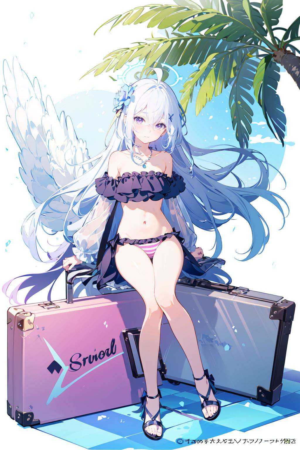 -1girl,  azusa (blue archive),  swimsuit on Tensor.Art