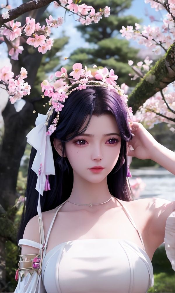 (,1girl, ,best quality, )<lora:331-DA-神印王座-月夜V2:0.7>,, ,masterpiece, ((upper body, )),, realistic,science fiction,mole, ultra realistic 8k cg, ,tamari \(flawless\),    ,cherry blossoms,      (()), (),
