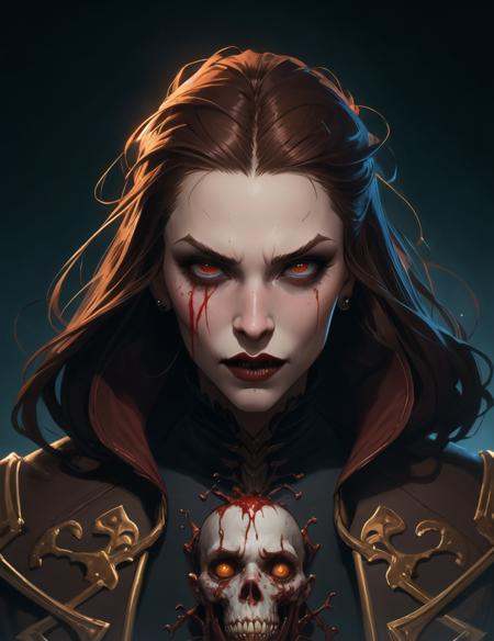 portrait of rageful and bloodthirsty castlevania vampire man,  sharp focus,  4k on Tensor.Art