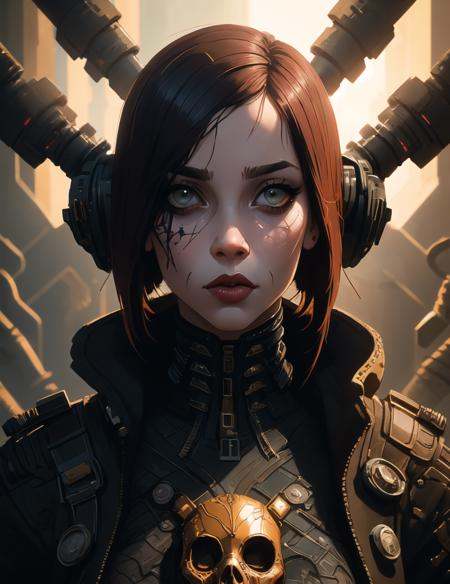 award winning portrait photo of a female rogue assassin,  wearing cyberpunk intricate streetwear, on Tensor.Art
