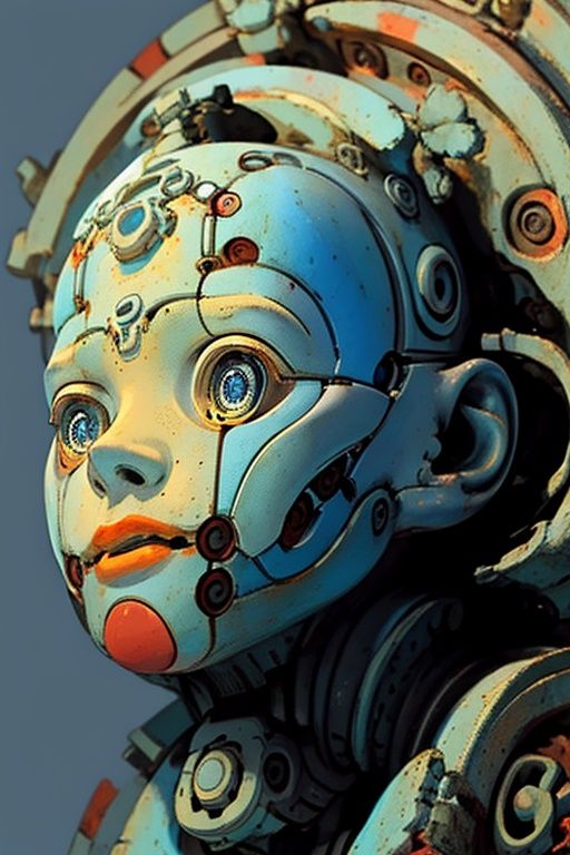 1girl, robot face,simple background,<lora:robot face-000008:1>,, (((masterpiece,best quality))),((good structure,Good composition,good atomy)), ((clear, original,beautiful)),