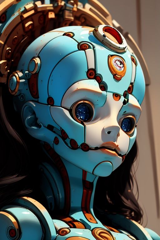 1girl,robot face，upper  body,long hair,close up, <lora:robot face-000004:1>, (((masterpiece,best quality))),((good structure,Good composition,good atomy)), ((clear, original,beautiful)),