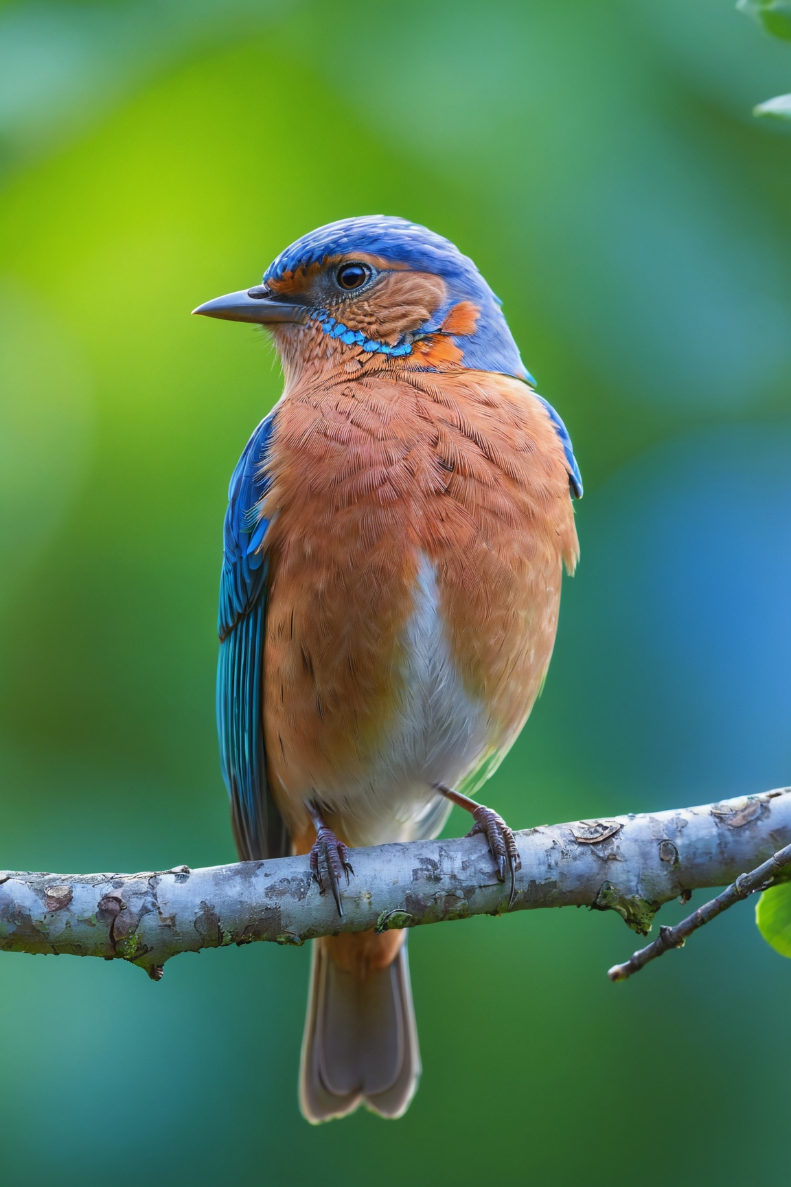 (blue bird),  (sitting on a tree branch),  (close up) on Tensor.Art