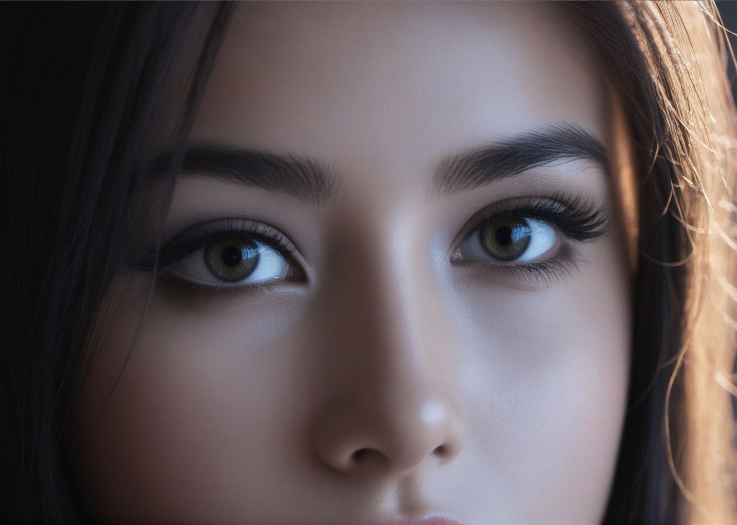 1girl, yeux dans le noir