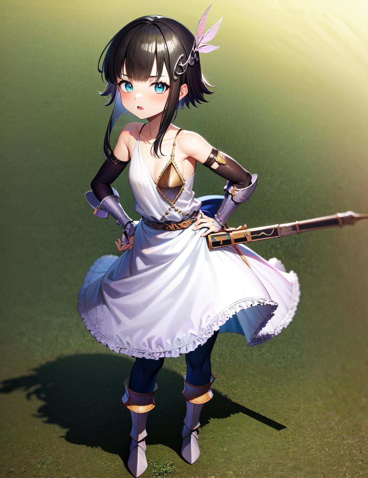 1girl,  solo,  green eyes on Tensor.Art