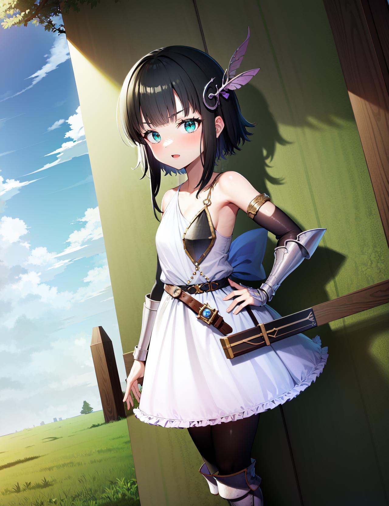 1girl,  solo,  green eyes on Tensor.Art
