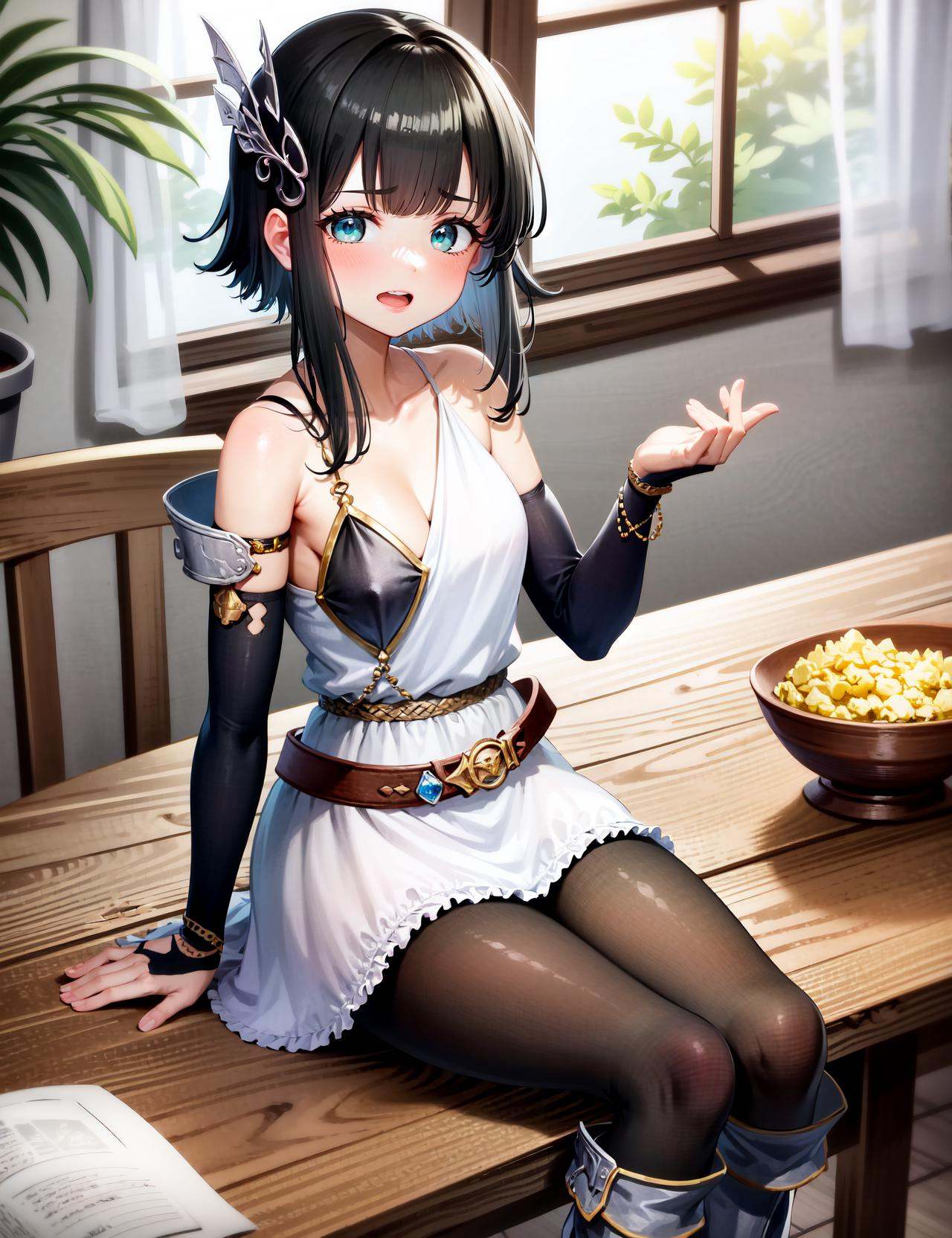 1girl,  solo,  green eyes on Tensor.Art