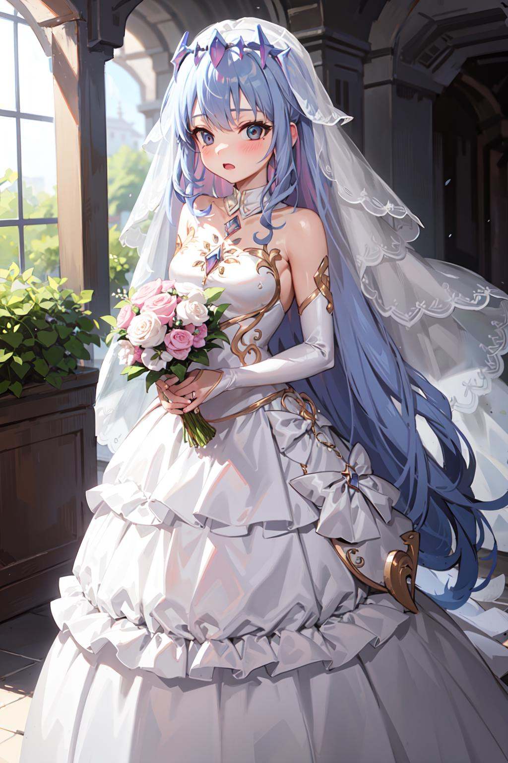 a girl,  ((wedding dress)) on Tensor.Art