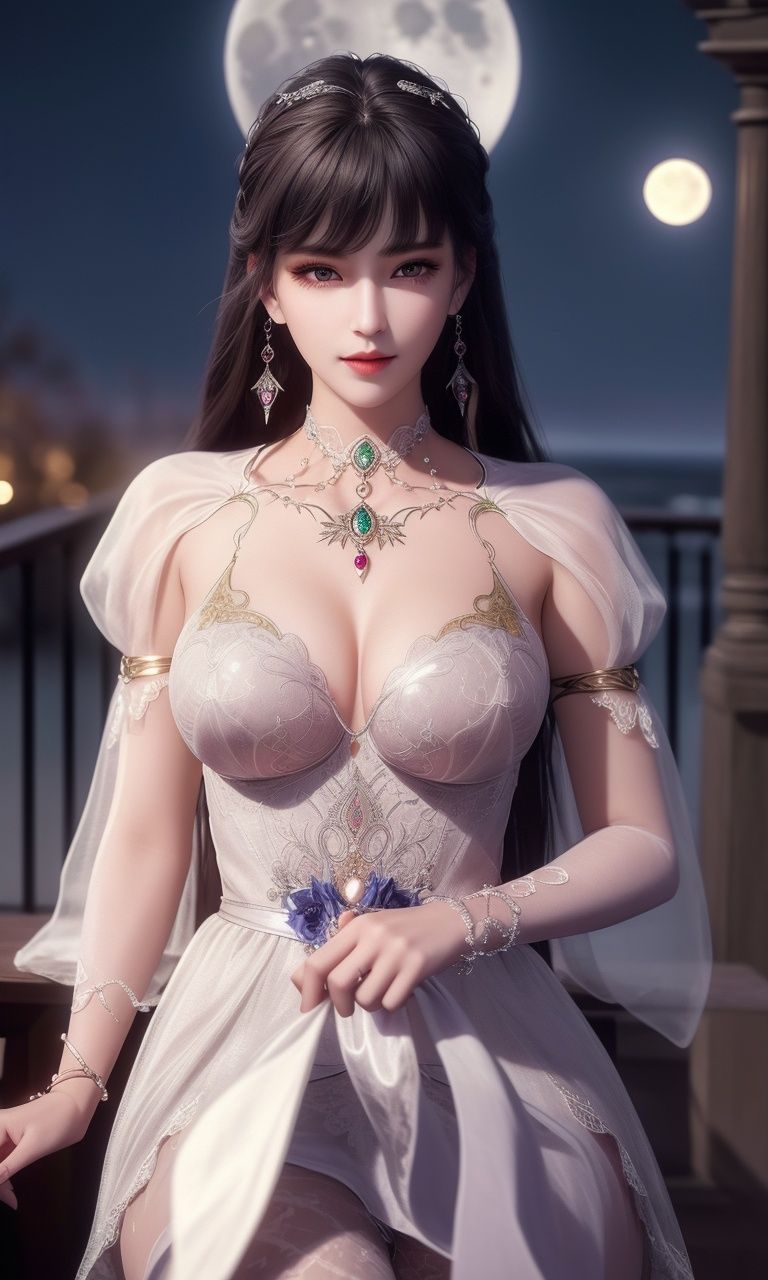 ((,1girl, pov,)) (( ,pantyhose, full moon, moonlight, shuumatsu no harem,   )) ,  <lora:DA_XiaoWuGodClothes2.0:0.6>ultra realistic 8k cg, picture-perfect face, flawless, clean, masterpiece, professional artwork, famous artwork, cinematic lighting, cinematic bloom, perfect face, beautiful face, fantasy, dreamlike, unreal, science fiction, huge breasts, beautiful clothes, lace, lace trim, lace-trimmed legwear, (rich:1.4), prestige, luxury, jewelry, diamond, gold, pearl, gem, sapphire, ruby, emerald, intricate detail, delicate pattern, charming, alluring, seductive, erotic, enchanting, hair ornament, necklace, earrings, bracelet, armlet,halo 