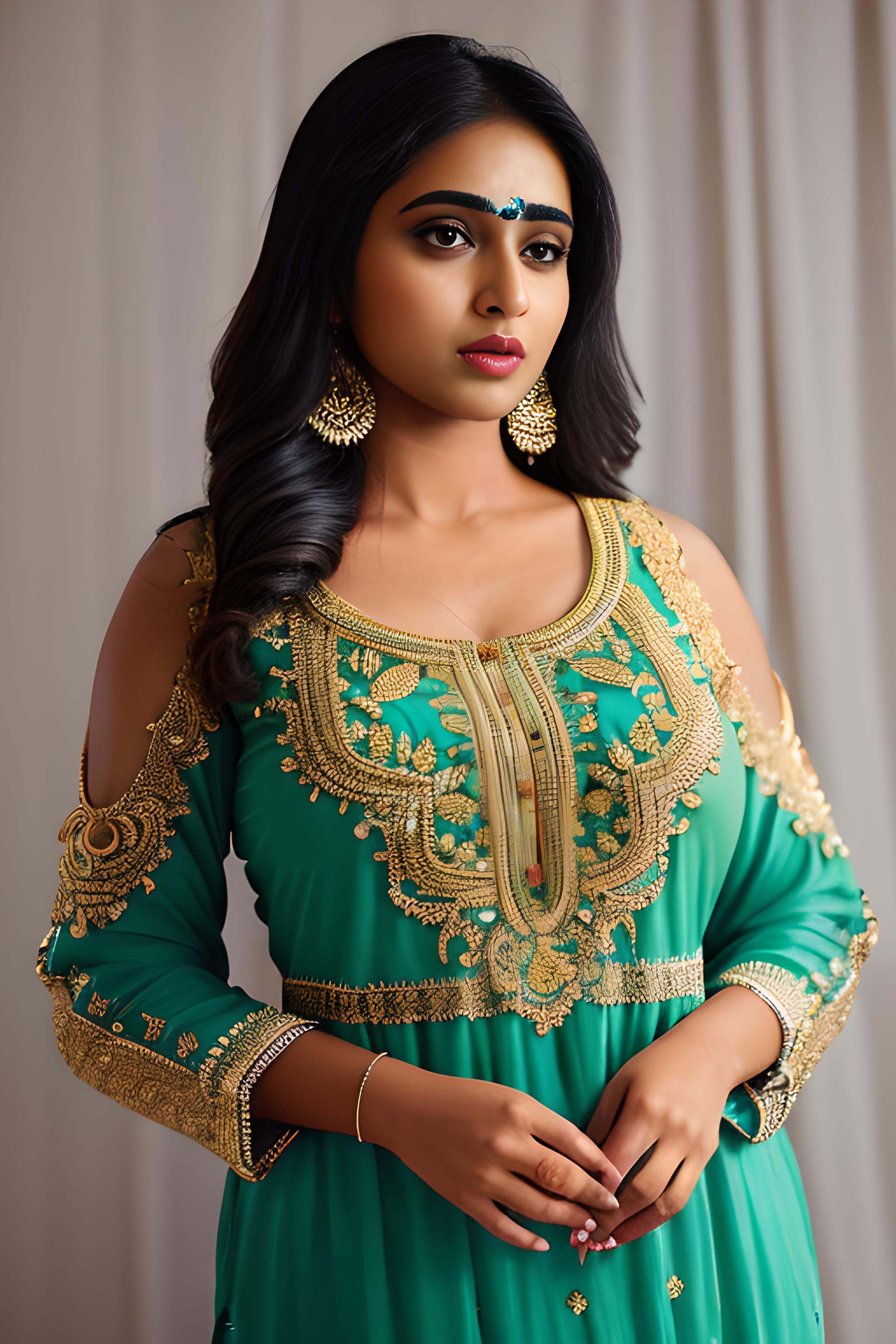 indian girl in salwar,  dress,  traditional dress on Tensor.Art