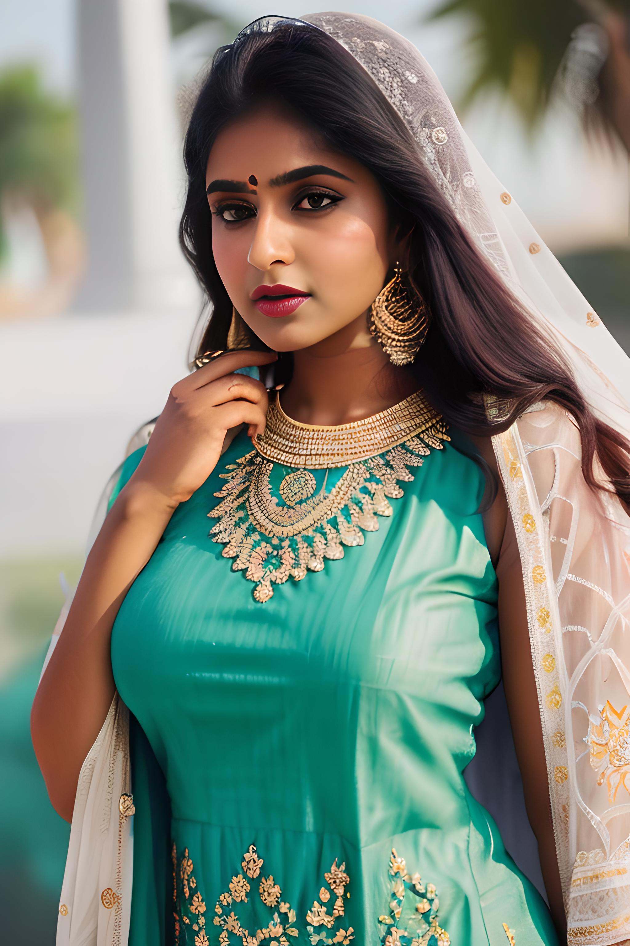 indian girl in salwar,  dress,  traditional dress on Tensor.Art
